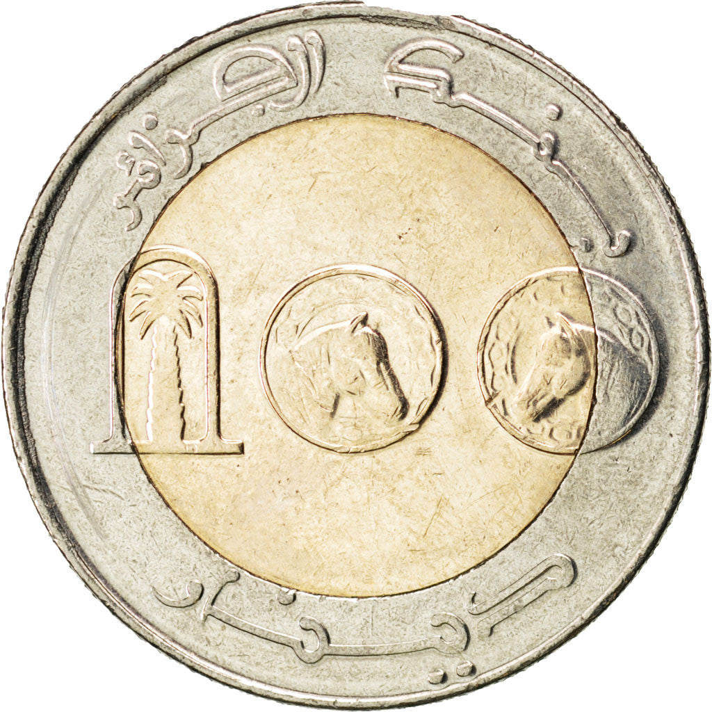 Coin, Algeria, 100 Dinars, 2010, MS(63), Bi-Metallic, KM:132