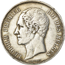 Münze, Belgien, Leopold I, 5 Francs, 5 Frank, 1865, S+, Silber, KM:17
