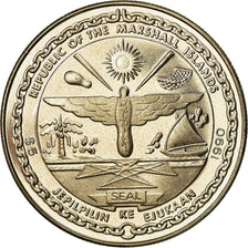 Coin, Marshall Islands, Dwight D.  Eisenhower, 5 Dollars, 1990, Medallic Art