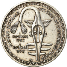Coin, West African States, 500 Francs, 1972, AU(50-53), Silver, KM:7