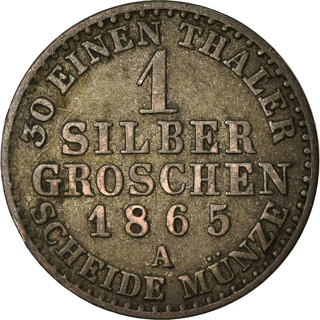 Coin, German States, PRUSSIA, Wilhelm I, Groschen, 1865, Berlin, EF(40-45)