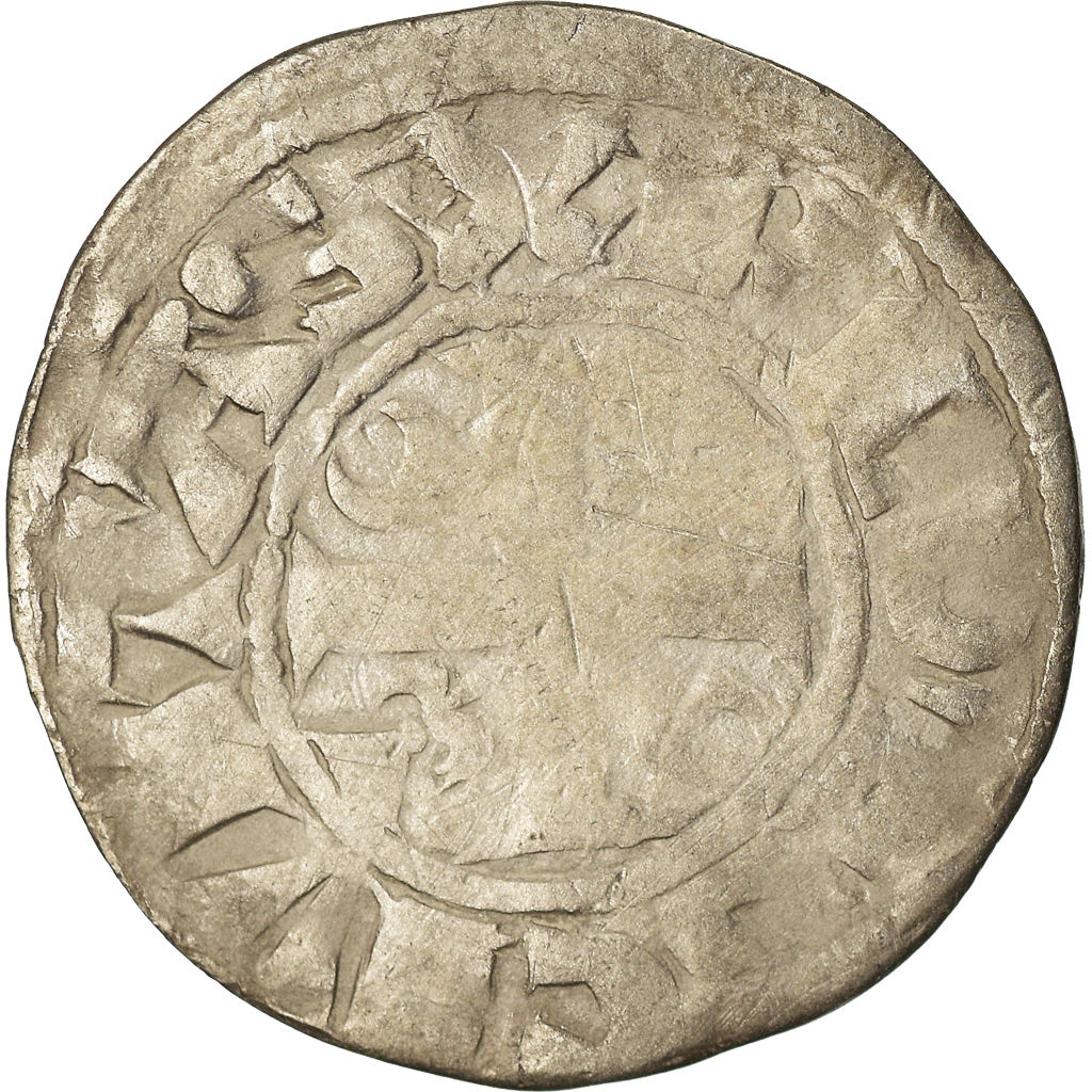 Coin, France, Champagne, Guillaume I, Denarius, 1176-1202, Reims, VF(20-25)