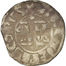 Moeda, França, Champagne, Guillaume I, Denarius, 1176-1202, Reims, VF(30-35)