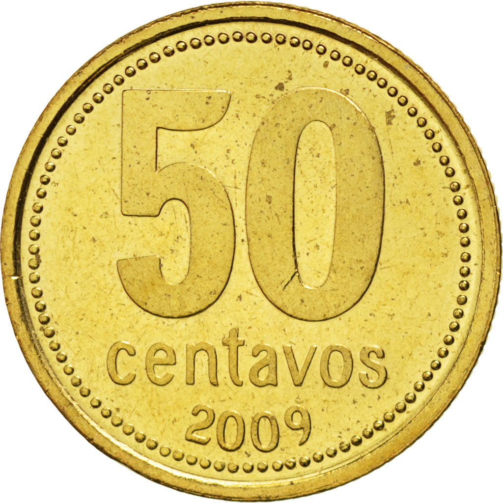 ARGENTINA, 50 Centavos, 2009, Buenos Aires, KM #111.1, MS(63), Aluminum-Bronze,.