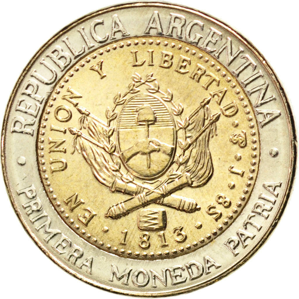 Argentina, 1 Peso, 2013, KM #New, MS(63), Bimetallic, 6.32