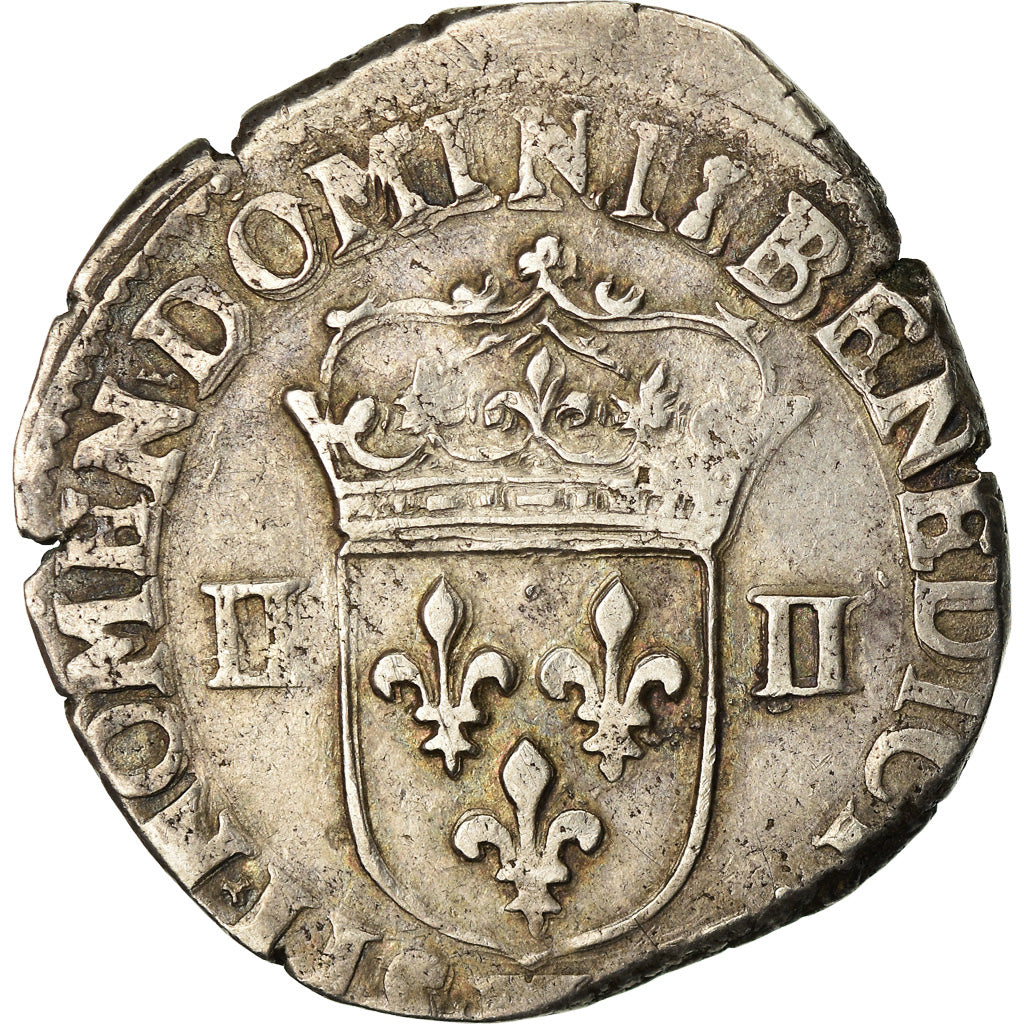 Coin, France, Henri IV, 1/4 Ecu, 1603, Rennes, VF(30-35), Silver, Sombart:4686