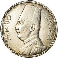 Munten, Egypte, Fuad I, 10 Piastres, 1929, British Royal Mint, ZF, Zilver