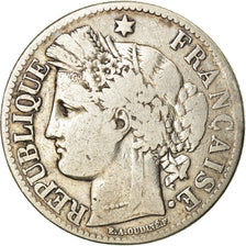 Coin, France, Cérès, 2 Francs, 1871, Bordeaux, VF(30-35), Silver, KM:817.2