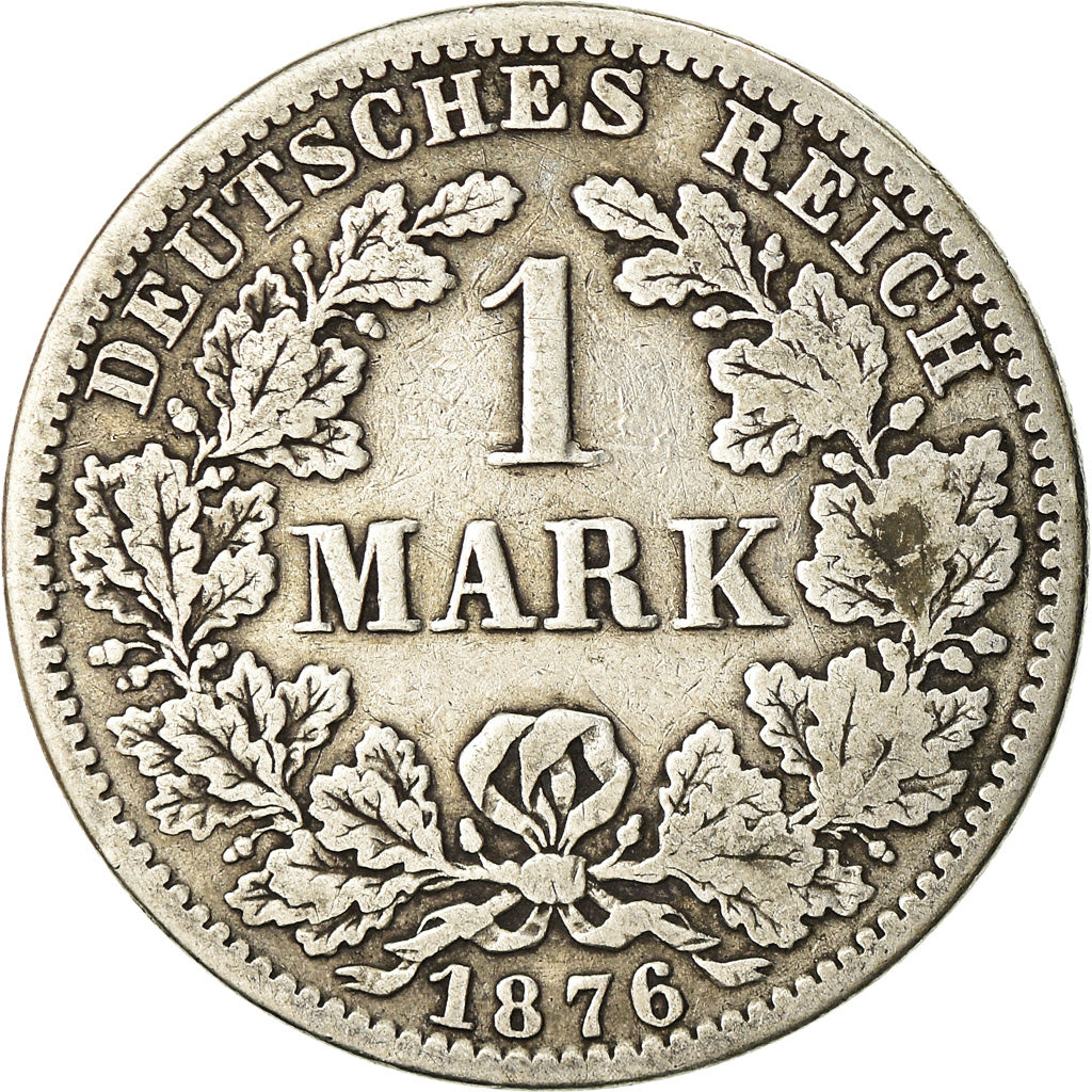 Coin, GERMANY - EMPIRE, Wilhelm I, Mark, 1876, Berlin, VF(30-35), Silver, KM:7