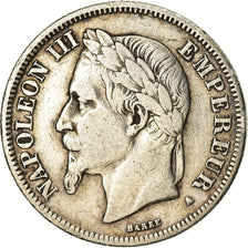 Monnaie, France, Napoleon III, Napoléon III, 2 Francs, 1866, Paris, TB+