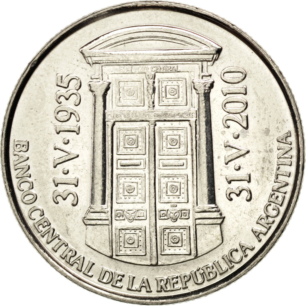 Coin, Argentina, 2 Pesos, 2010, MS(63), Copper-nickel, KM:162