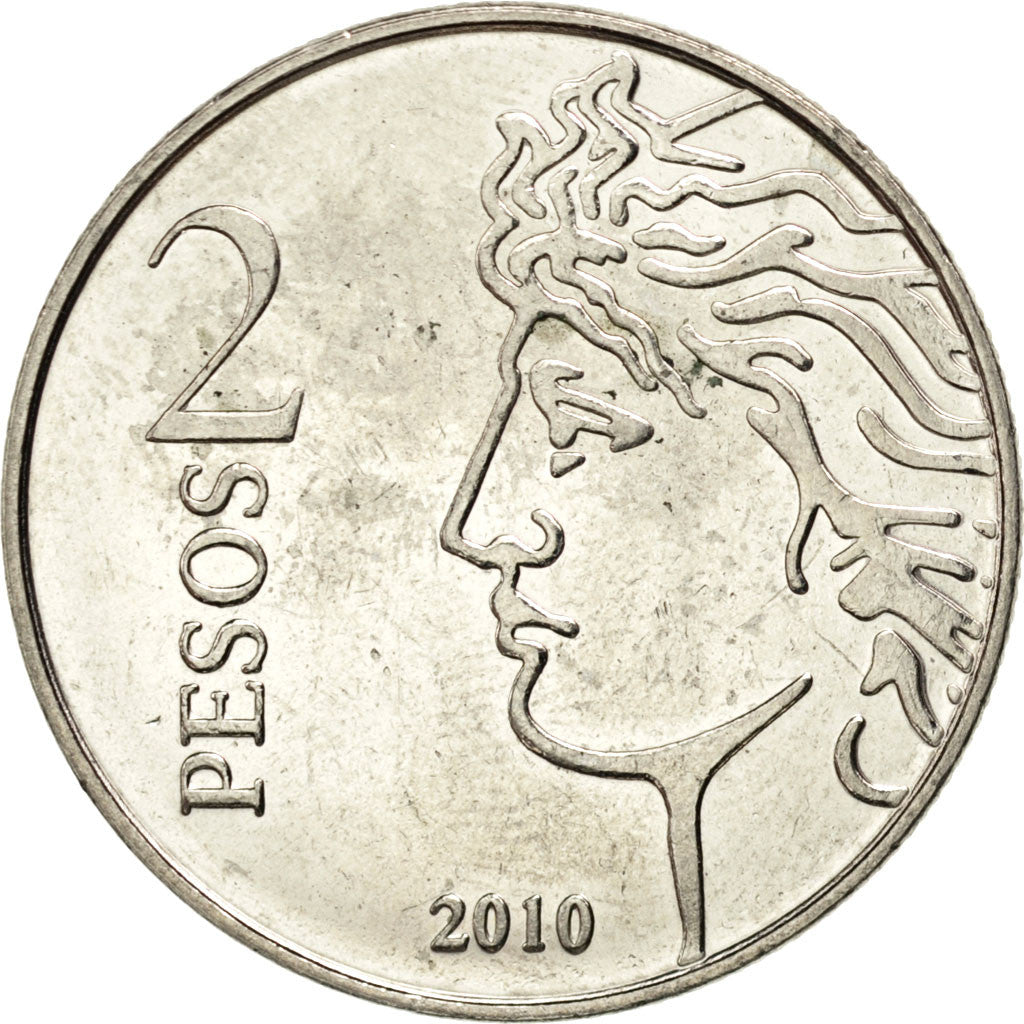 Coin, Argentina, 2 Pesos, 2010, MS(63), Copper-nickel, KM:162