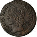 Moneda, Francia, Louis XIII, Double Tournois, 1643, MBC+, Cobre, CGKL:516