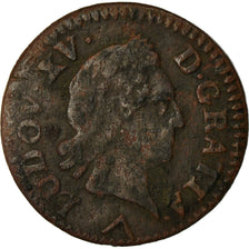 Coin, France, Louis XV, Liard à la vieille tête, Liard, 1773, Lille