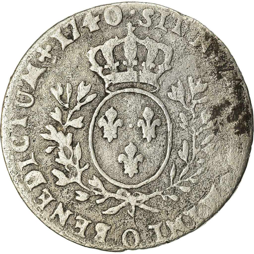 Moneda, Francia, Louis XV, 1/10 Écu au bandeau, 12 Sols, 1/10 ECU, 1740, Riom