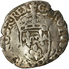 Coin, France, Charles IX, Sol Parisis, 1568, Limoges, VF(30-35), Silver