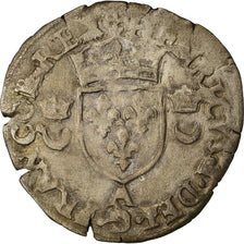 Coin, France, Henri II, Douzain aux croissants, 1550, Paris, VF(30-35), Billon
