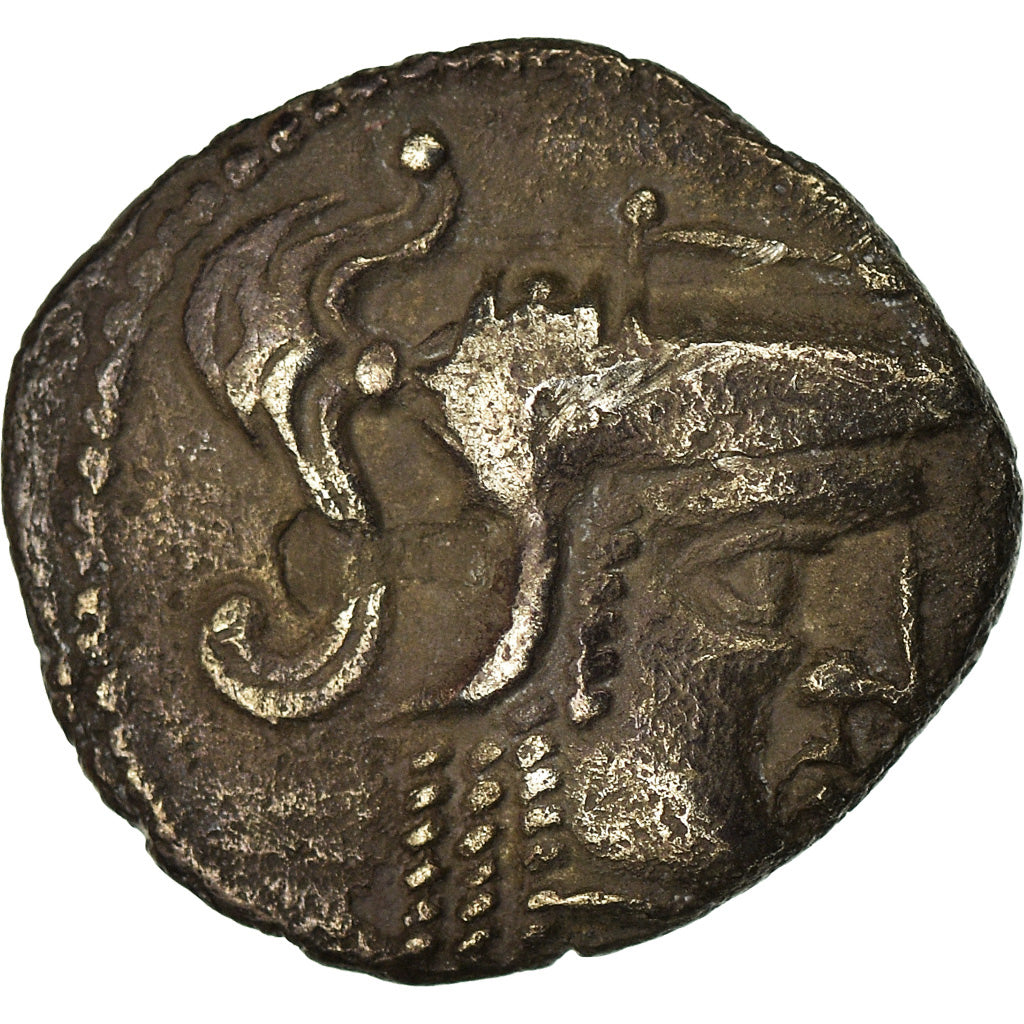 Coin, Aulerci Cenomani, Denarius, 80-50 BC, AU(50-53), Silver, Delestrée:2366