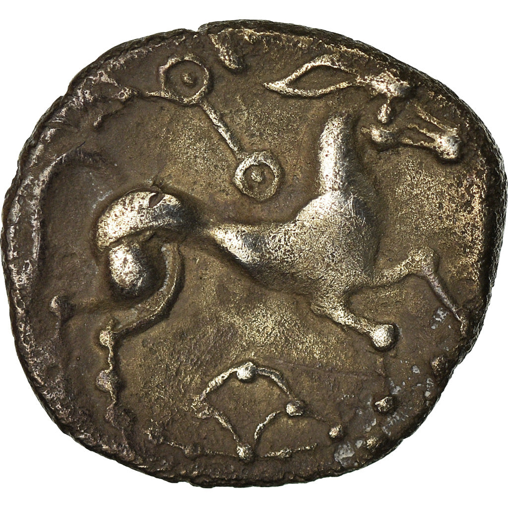 Coin, Aulerci Cenomani, Denarius, 80-50 BC, AU(50-53), Silver, Delestrée:2366