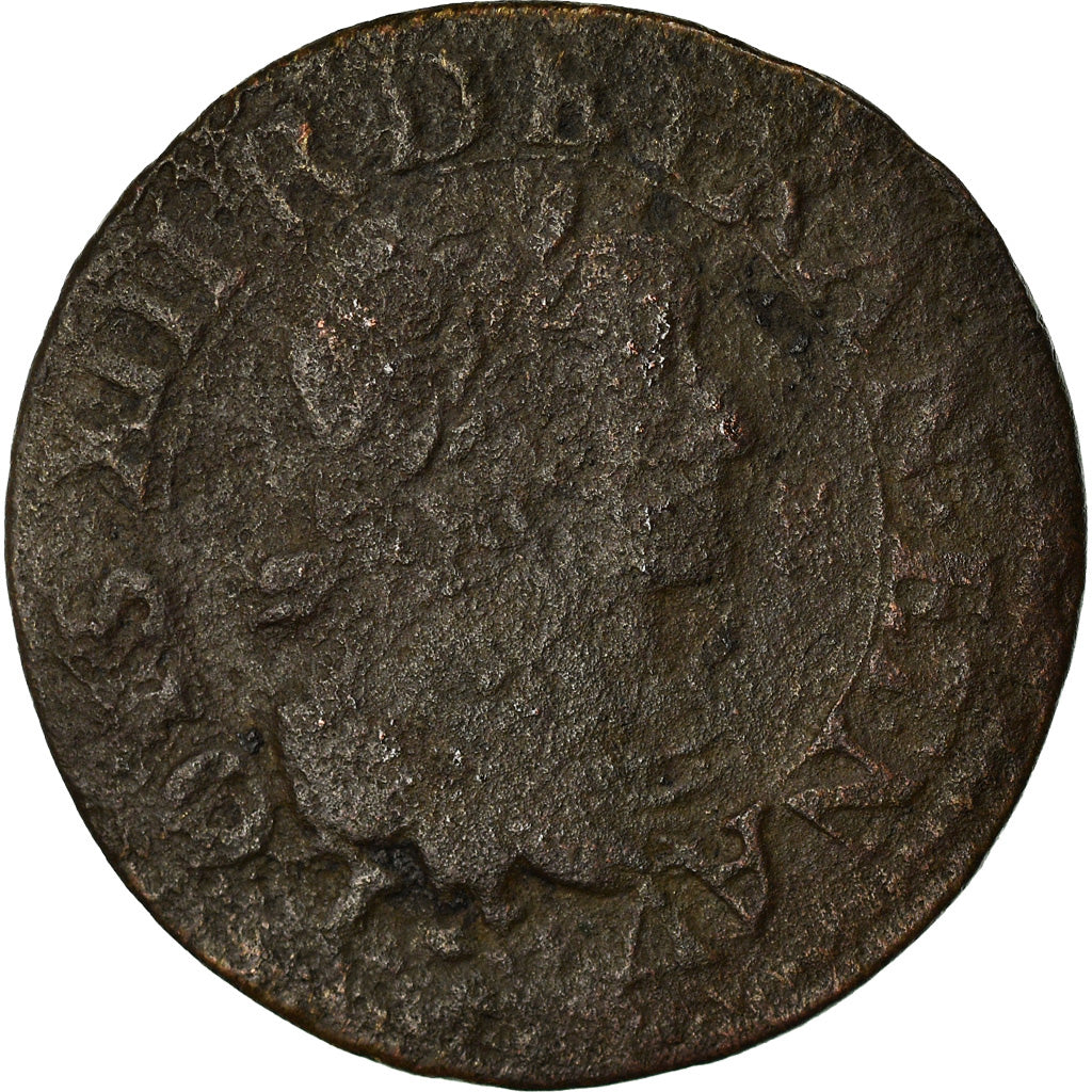 Coin, France, Louis XIII, Double Tournois, 1640, VF(20-25), Copper