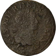 Coin, France, Louis XIII, Double Tournois, 1640, VF(20-25), Copper