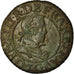 Moneta, Francia, Louis XIII, Double Tournois, 1620, Poitiers, MB+, Rame