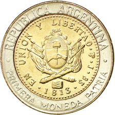 Argentina, 1 Peso, 2013, KM #New, MS(63), Bimetallic, 6.33
