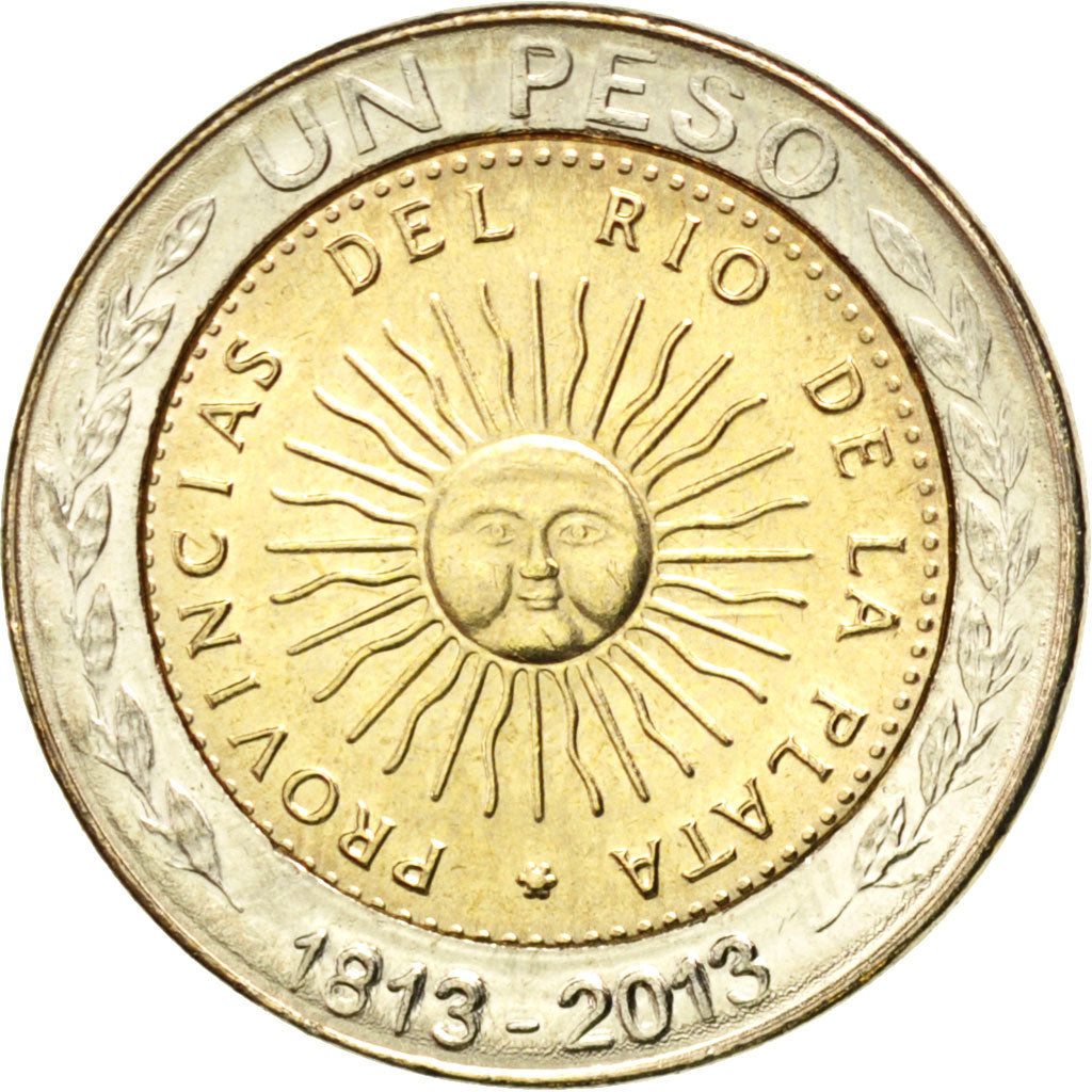 Argentina, 1 Peso, 2013, KM #New, MS(63), Bimetallic, 6.33