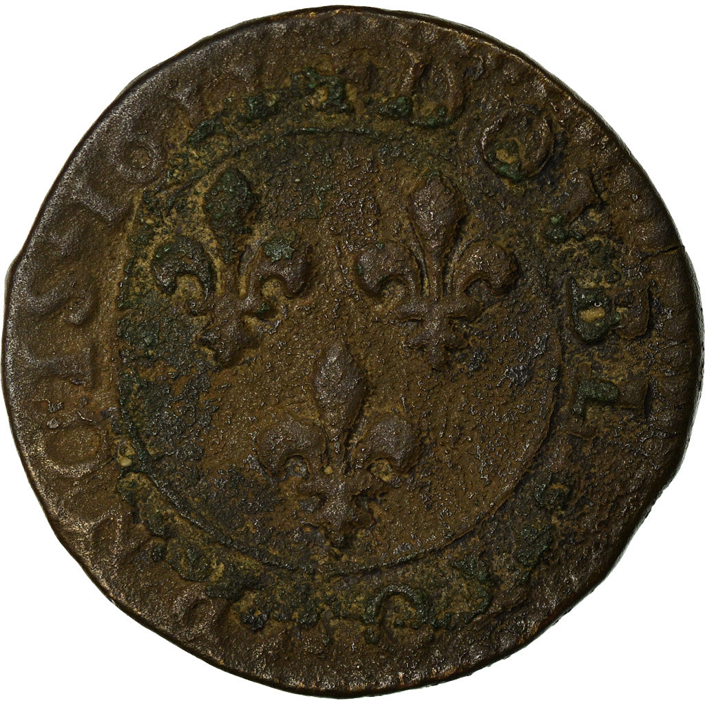 Munten, Frankrijk, Louis XIII, Double tournois, buste enfantin au col fraisé