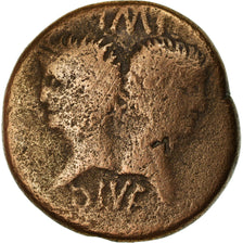 Coin, Augustus & Agrippa, Dupondius, 27-14 BC, Nîmes, Gallic imitation