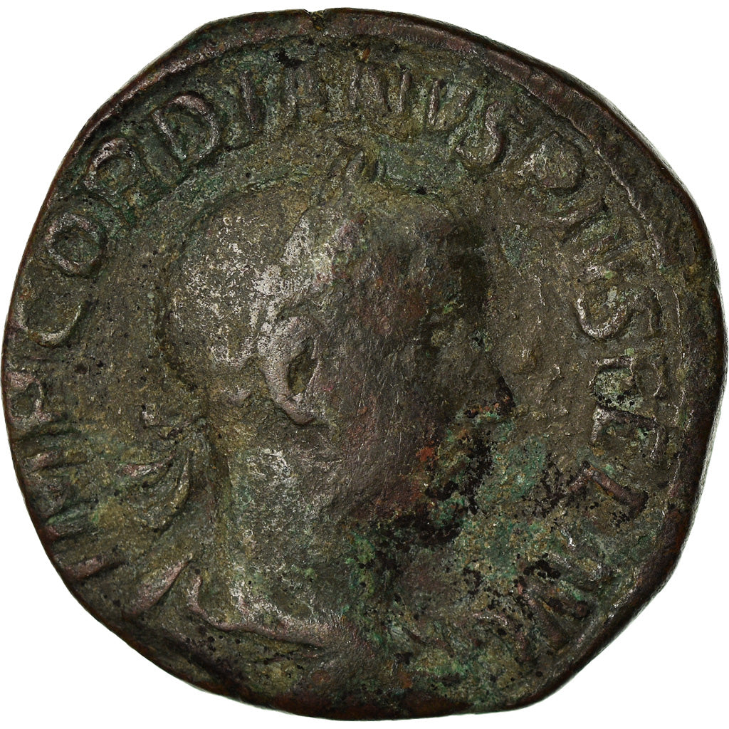 Coin, Gordian III, Sestertius, 241, Rome, VF(30-35), Bronze, RIC:306a