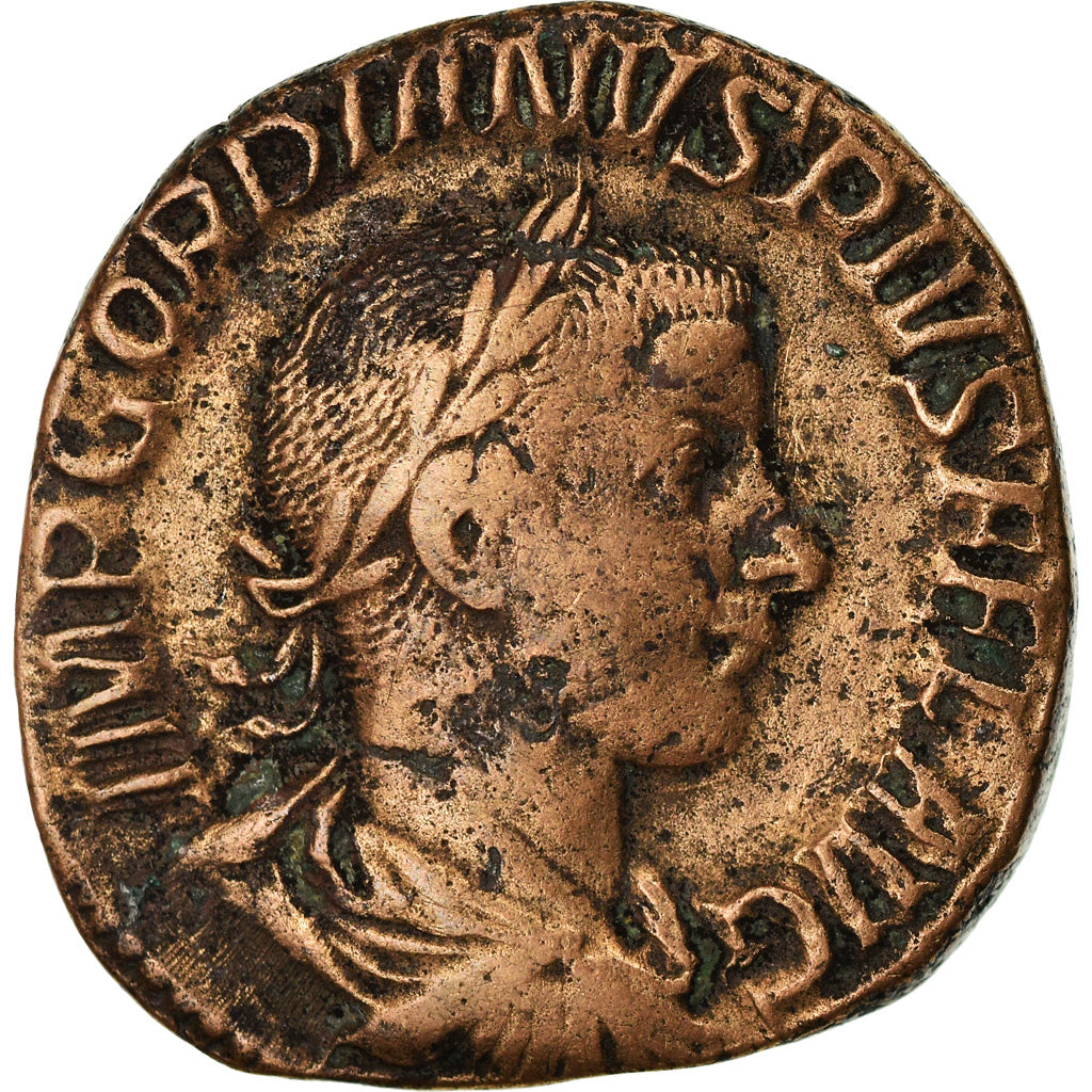 Moneta, Gordian III, Sesterzio, 243, Rome, MB+, Bronzo, RIC:308