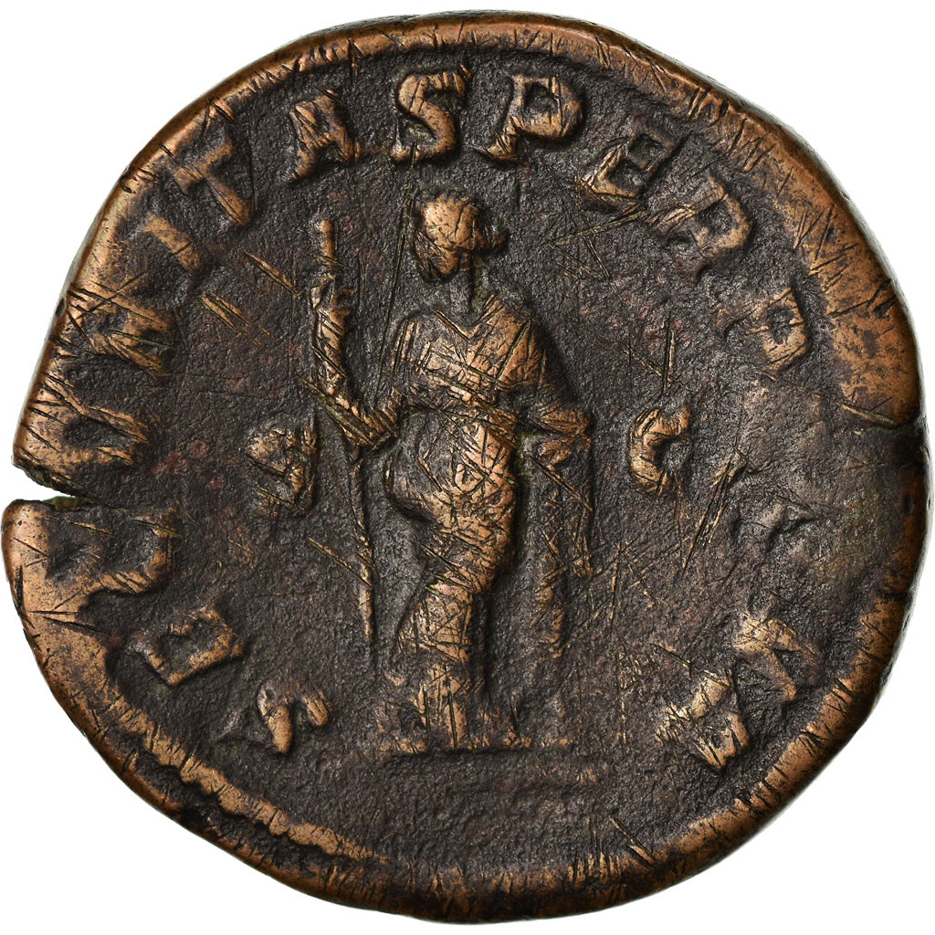 Coin, Gordian III, Sestertius, 243, Rome, VF(30-35), Bronze, RIC:336