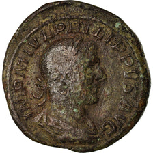 Coin, Philip I, Sestertius, 244, Rome, VF(30-35), Bronze, RIC:184a