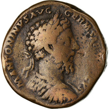 Coin, Marcus Aurelius, Sestertius, 176, Rome, VF(20-25), Bronze, RIC:1172