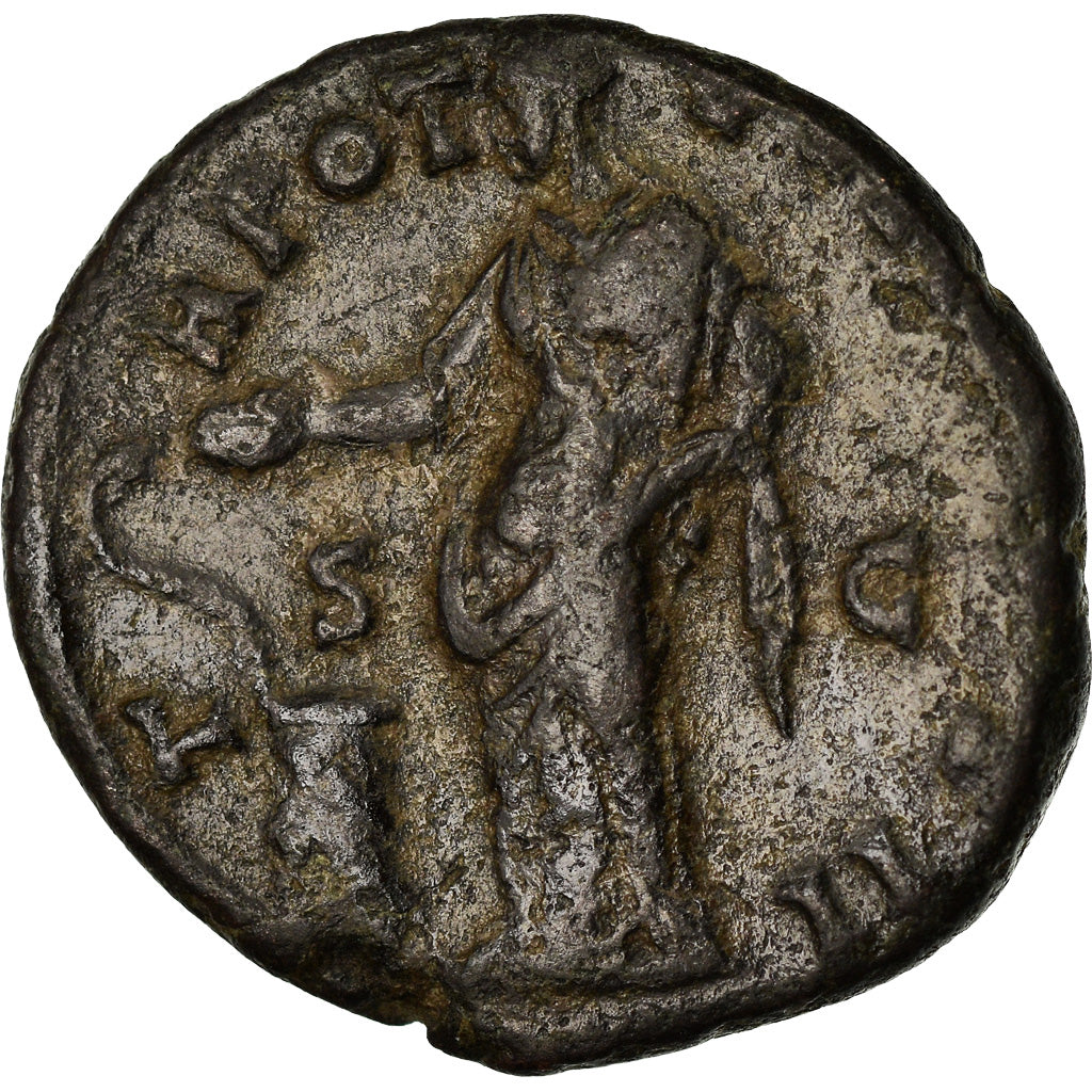 Coin, Marcus Aurelius, As, 154-155, Rome, VF(30-35), Bronze, RIC:1324