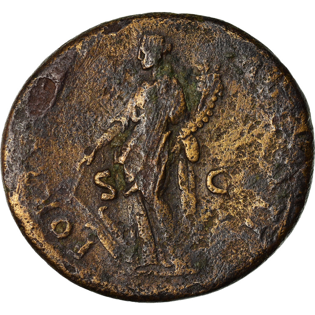 Coin, Domitian, Dupondius, 90-91, Rome, VF(20-25), Bronze, RIC:705