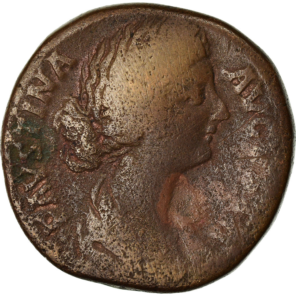 Coin, Faustina II, Sestertius, 165-175, Rome, F(12-15), Bronze, RIC:1630
