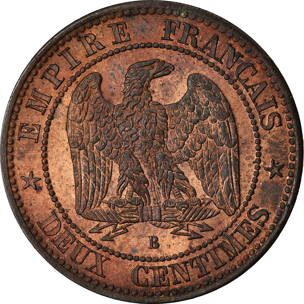 Moneta, Francja, Napoleon III, Napoléon III, 2 Centimes, 1853, Rouen