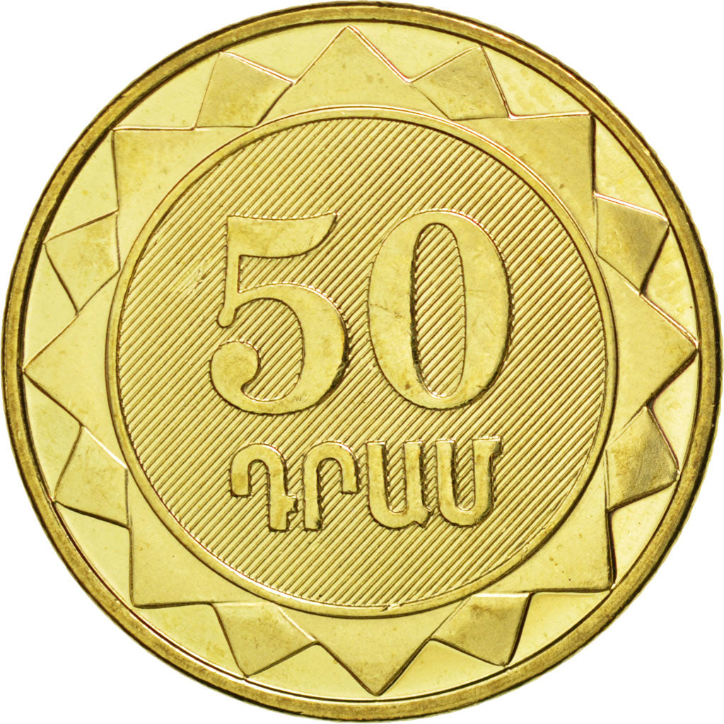Coin, Armenia, 50 Dram, 2012, MS(63), Brass plated steel, KM:217