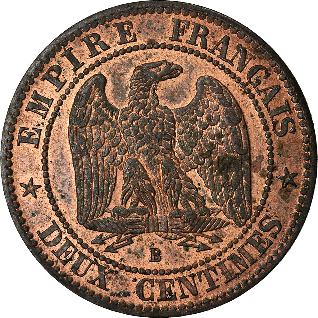 Moneta, Francja, Napoleon III, Napoléon III, 2 Centimes, 1854, Rouen