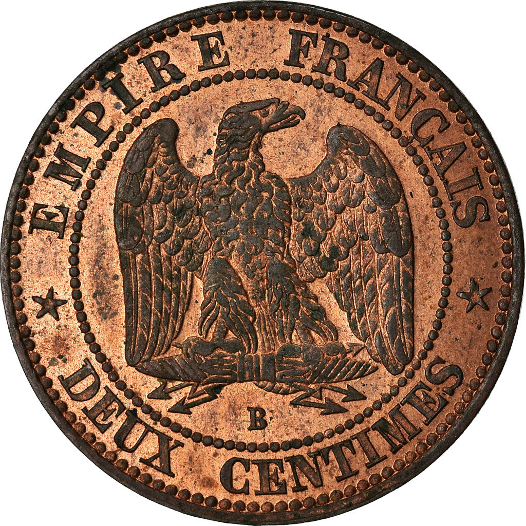 Munten, Frankrijk, Napoleon III, Napoléon III, 2 Centimes, 1854, Rouen, PR