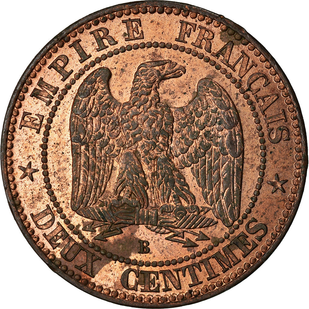 Munten, Frankrijk, Napoleon III, Napoléon III, 2 Centimes, 1854, Rouen, UNC-