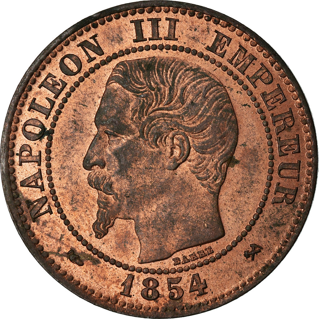 Moneta, Francja, Napoleon III, Napoléon III, 2 Centimes, 1854, Rouen, MS(63)