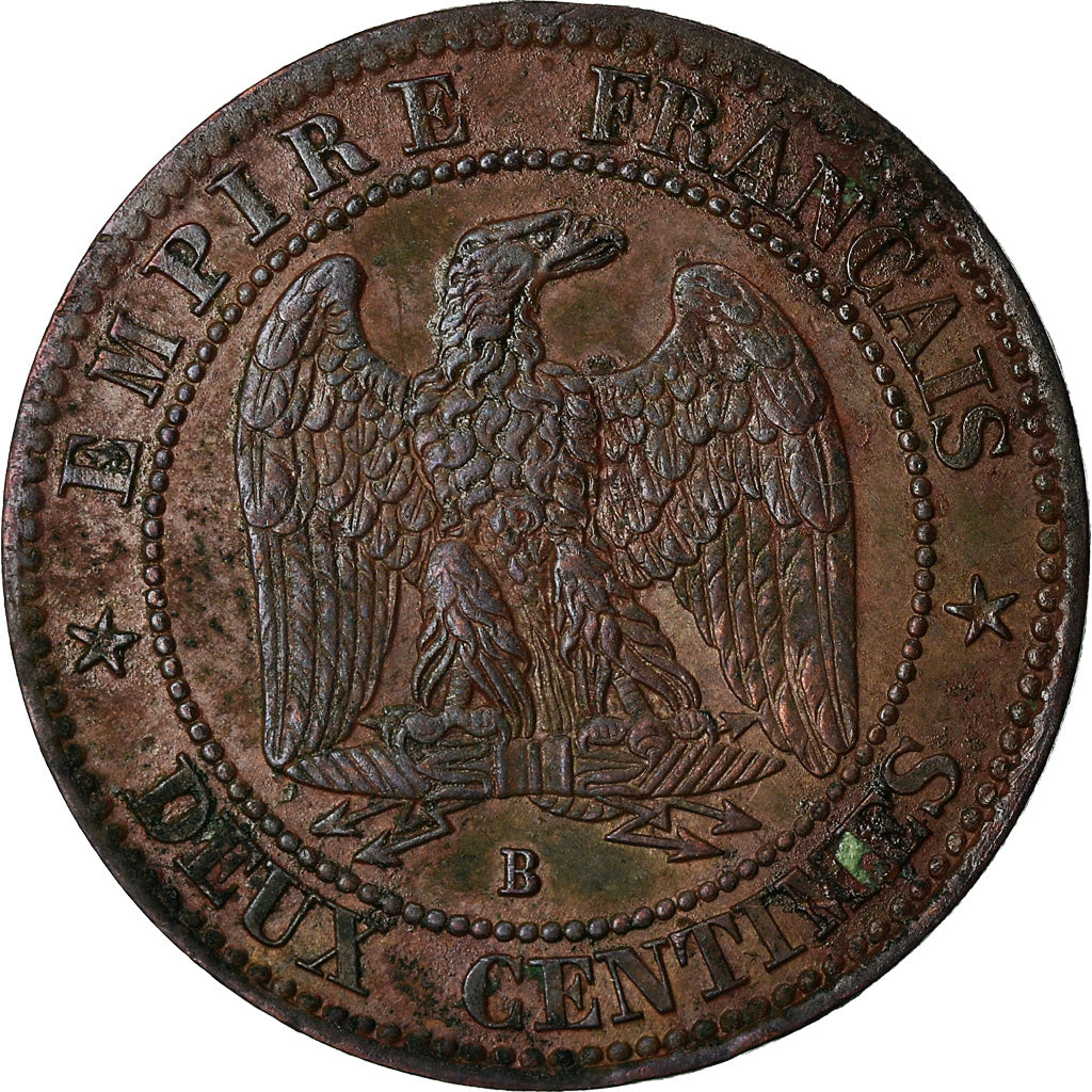 Munten, Frankrijk, Napoleon III, Napoléon III, 2 Centimes, 1854, Rouen, ZF+