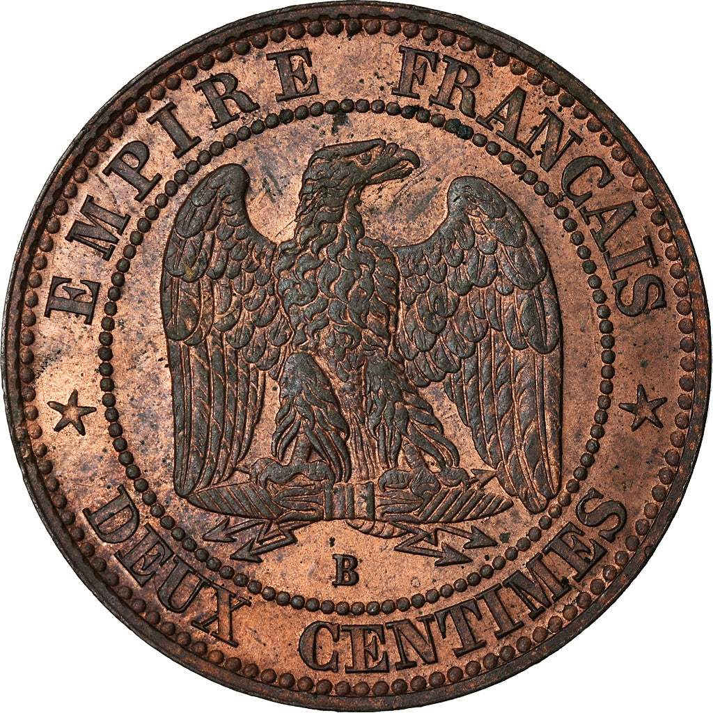 Moneta, Francja, Napoleon III, Napoléon III, 2 Centimes, 1856, Rouen
