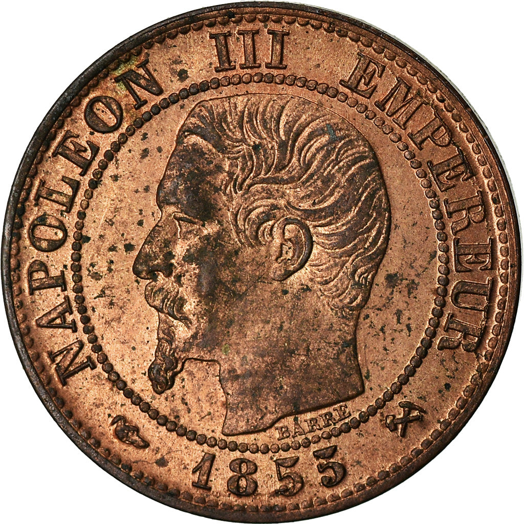 Moneda, Francia, Napoleon III, Napoléon III, Centime, 1855, Rouen, EBC+