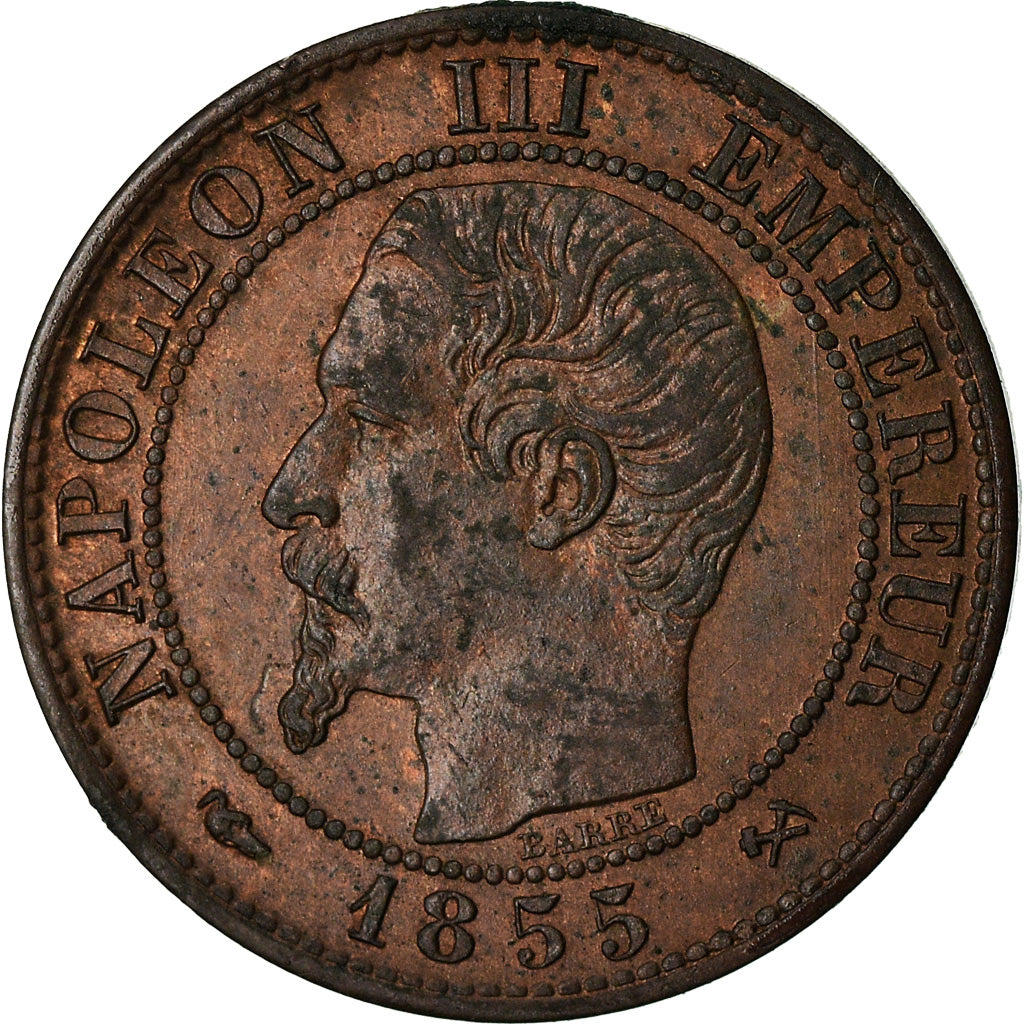 Moneda, Francia, Napoleon III, Napoléon III, Centime, 1855, Rouen, EBC, Bronce