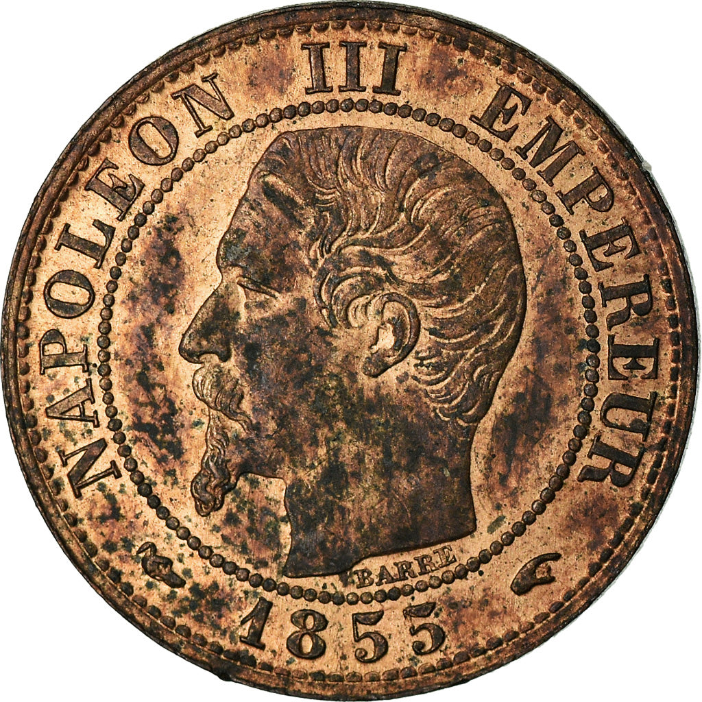 Moneda, Francia, Napoleon III, Napoléon III, Centime, 1855, Paris, SC, Bronce