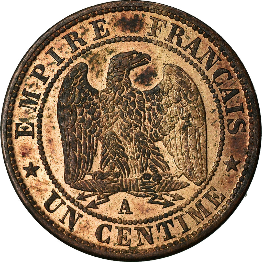 Moneda, Francia, Napoleon III, Napoléon III, Centime, 1855, Paris, SC, Bronce